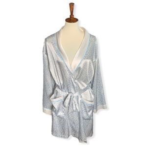 VTG Carole Hochman Robe - Blue/White Floral (M/L)